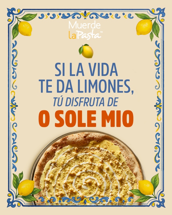 Muerde la Pasta celebra el Día Mundial de la Fruta con el lanzamiento  de O Sole Mio, la pizza dulce con topping de sol que rinde homenaje al limón